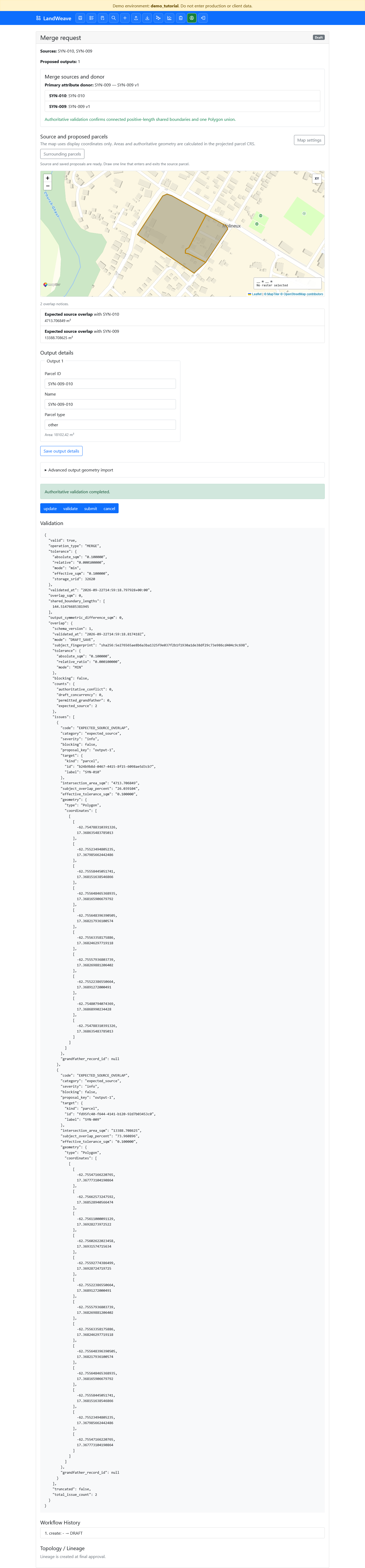 Validated merged proposal